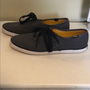 Keds Navy Blue & White Polka Dot 8.5